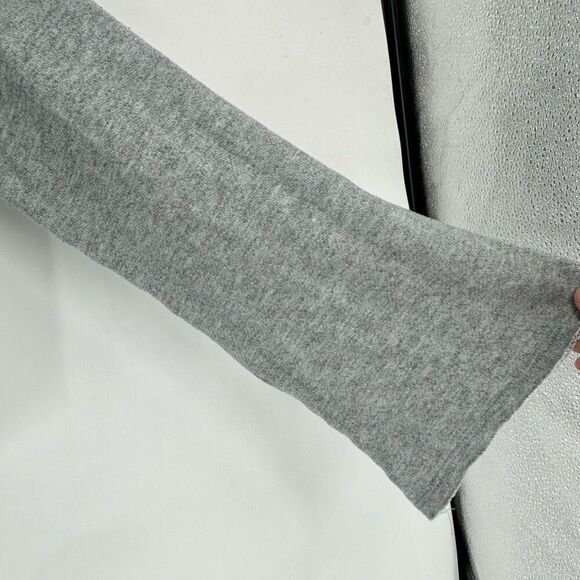 Livy Lu Women's Knit Long Sleeve Pullover Cropped Sweatshirt Gray Size Large‎ - Picture 5 of 10